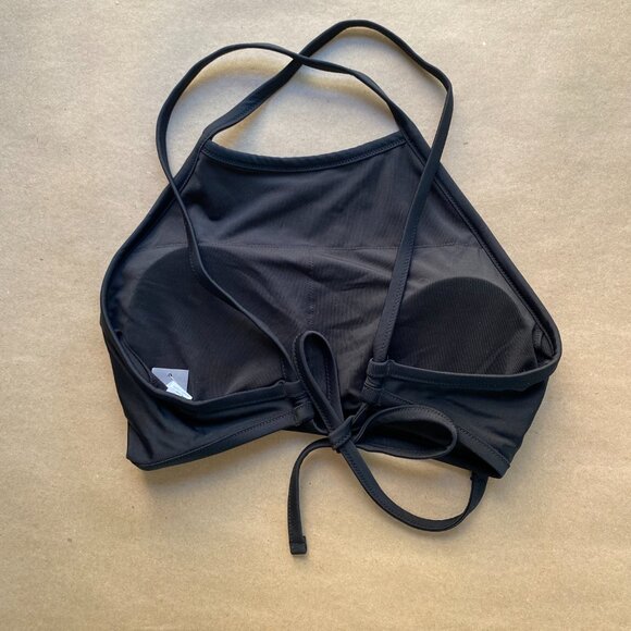 Aerie High Neck Cropped Black Bikini Top - Picture 7 of 9